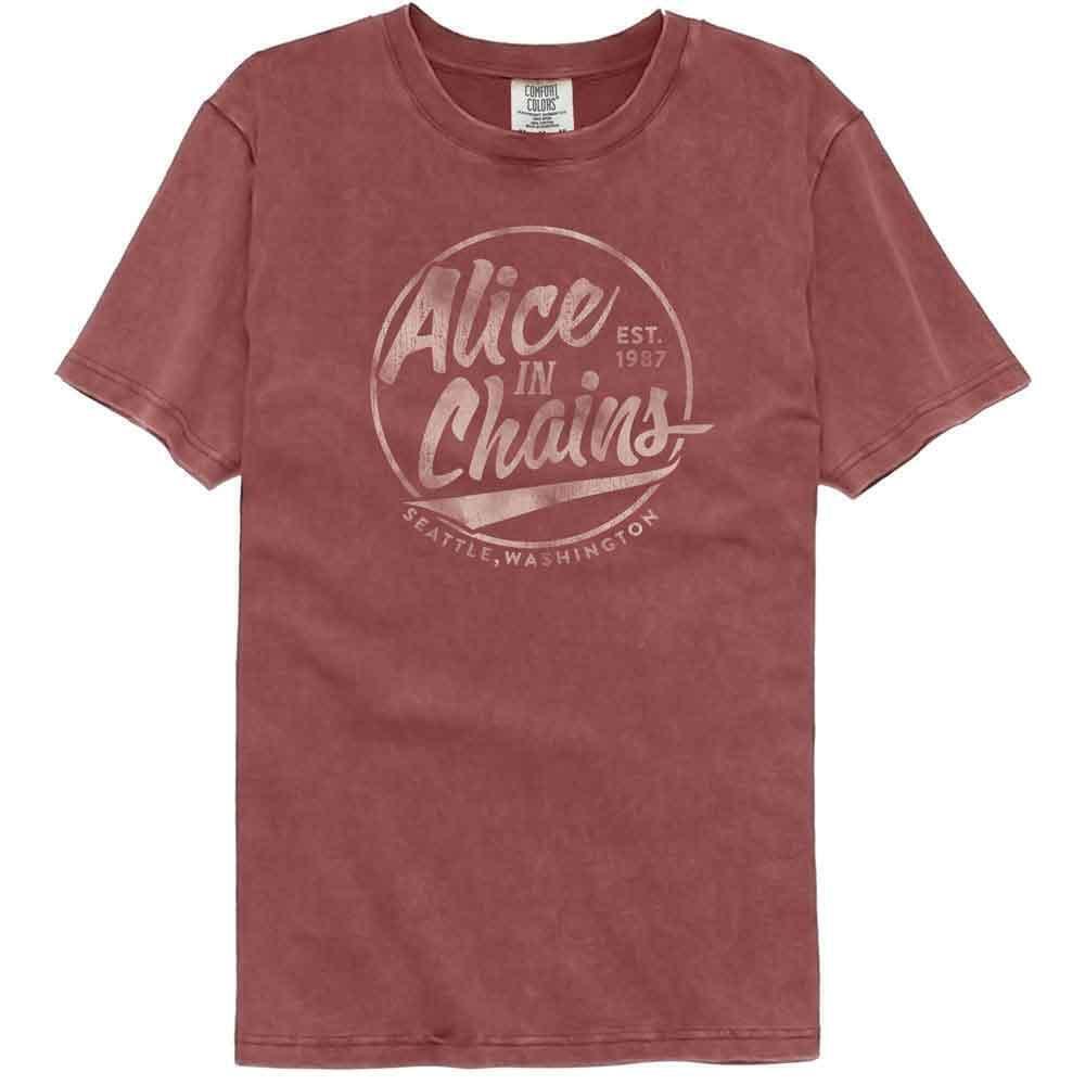 Alice In Chains Circle Text Brick T Shirt